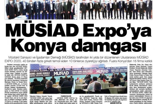 Üretim ve Ticaretin Kalbi MÜSİAD EXPO'da Konya Damgası