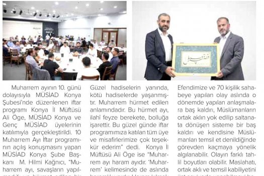 MÜSİAD Konya’da Muharrem Ayı İftarı