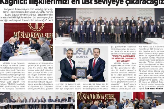 MÜSİAD Konya Şubesi’nde İş Geliştirme Toplantısı