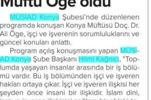 MÜSİAD Konya’da İşçi ve İşverenin  sorumlulukları masaya yatırıldı