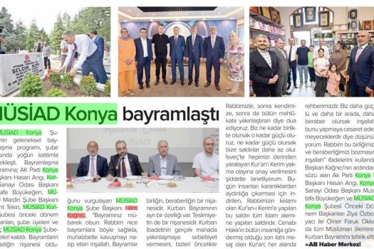 MÜSİAD Konya Bayramlaştı