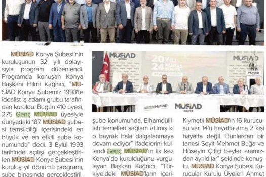 MÜSİAD KONYA 32 YAŞINDA