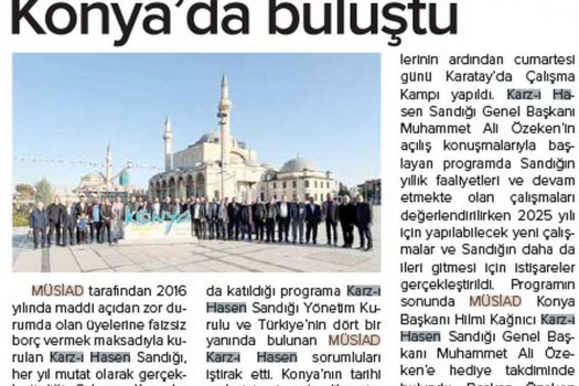 MÜSİAD KARZ-I HASEN KONYA’DA BULUŞTU